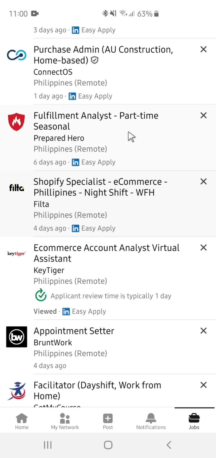 Reporting a post screenshot