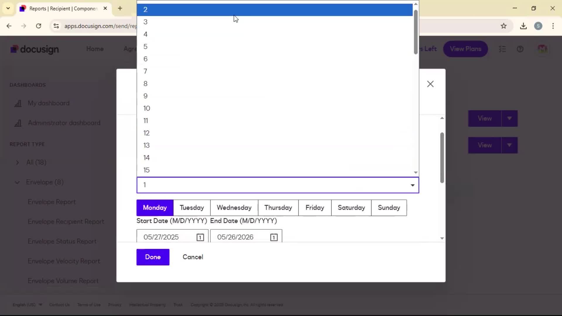 Reports screenshot