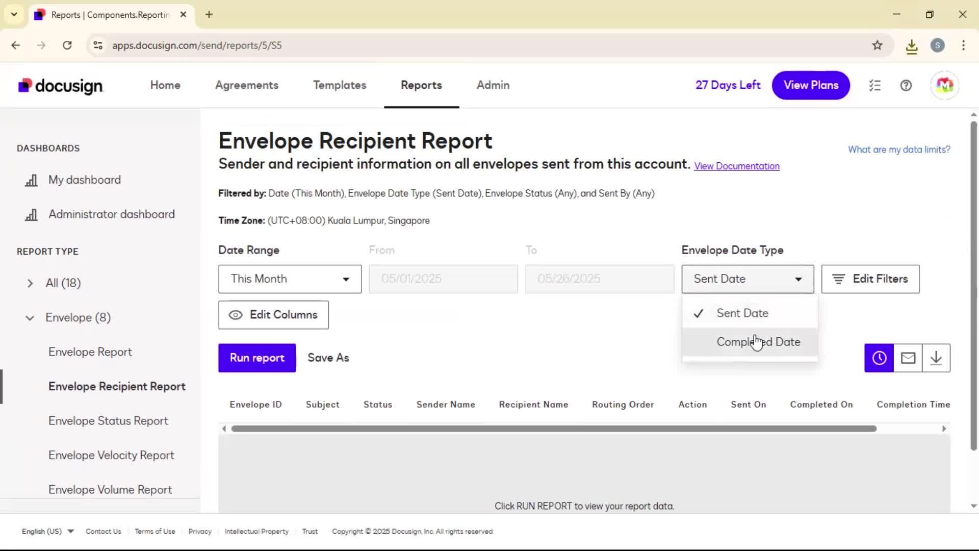 Reports screenshot