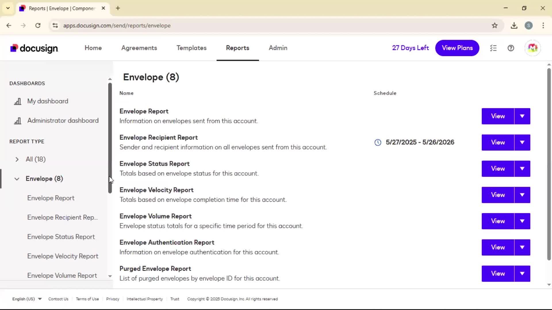 Reports screenshot