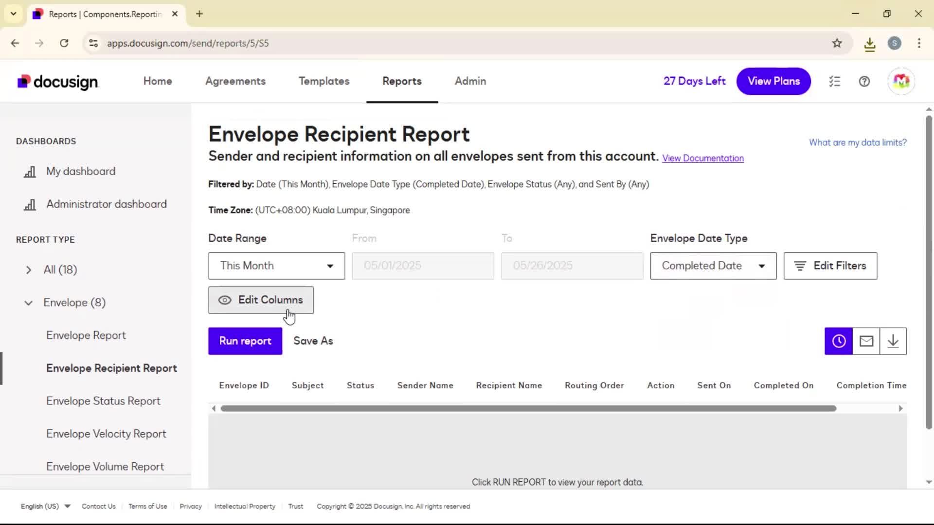 Reports screenshot