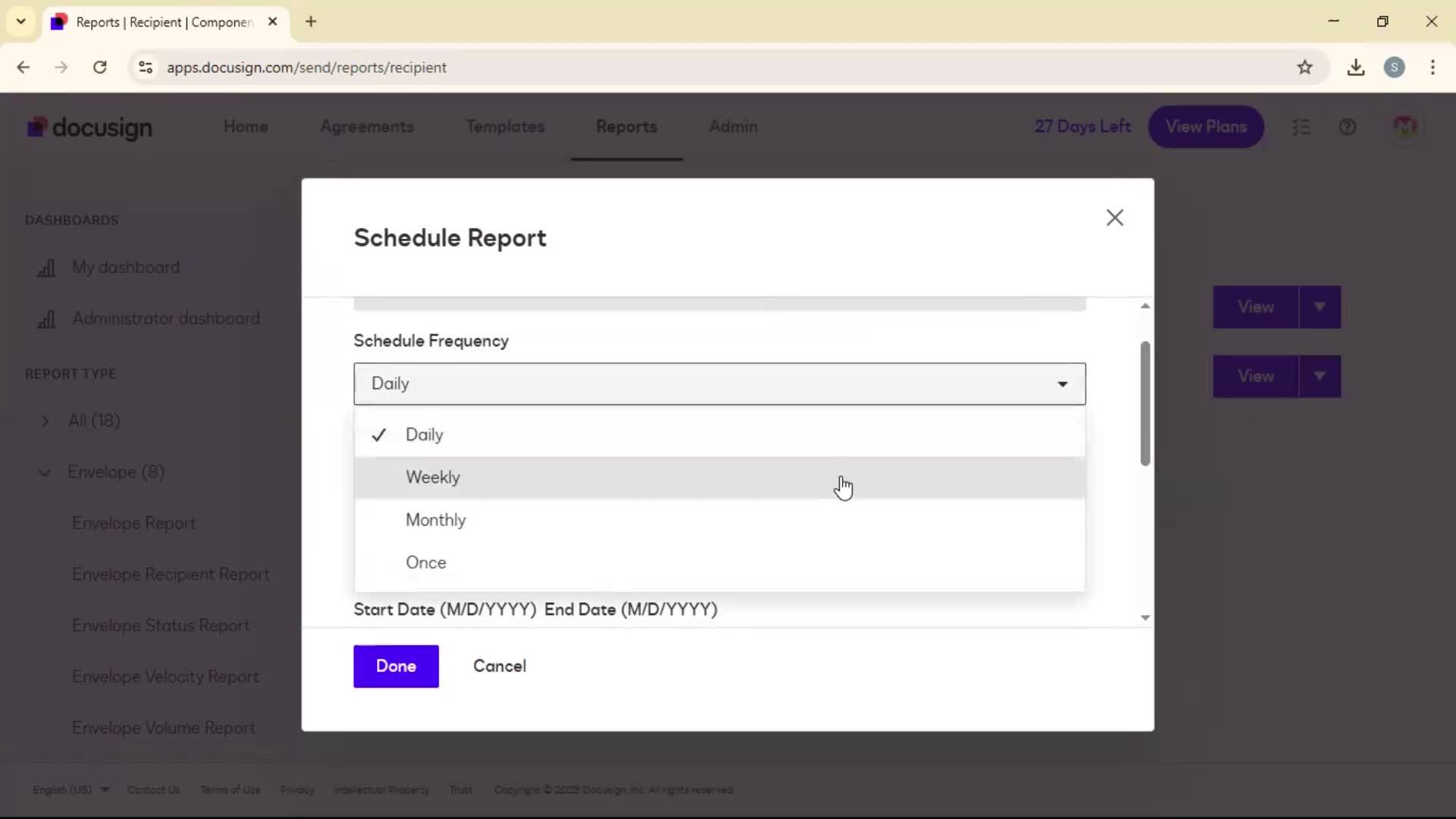 Reports screenshot