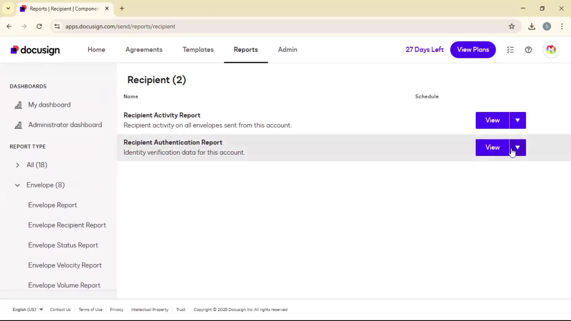 Reports screenshot