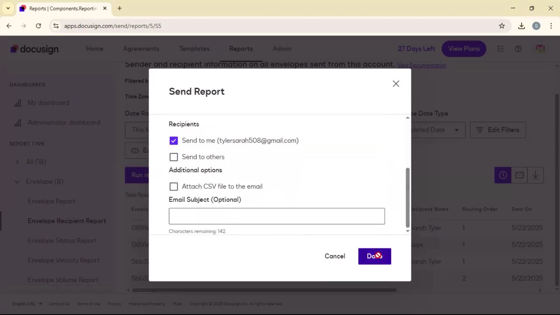 Reports screenshot