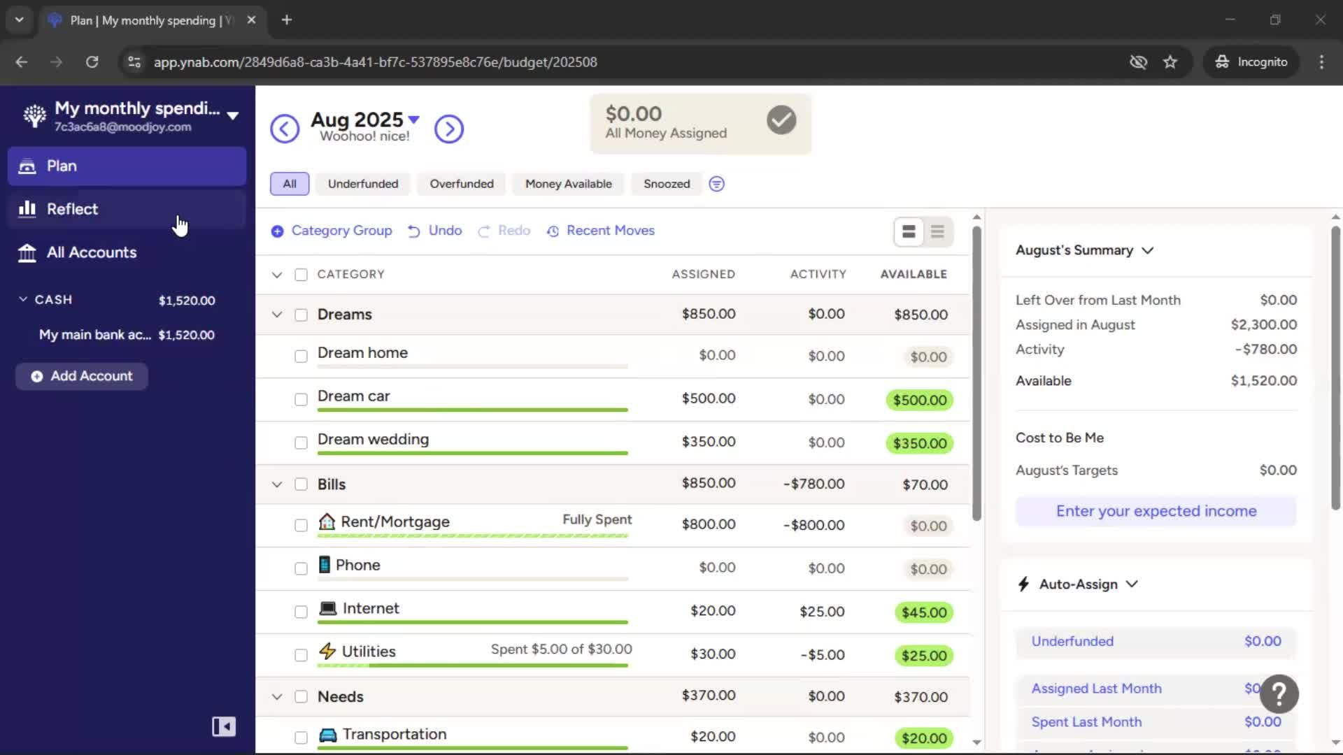 Reports screenshot