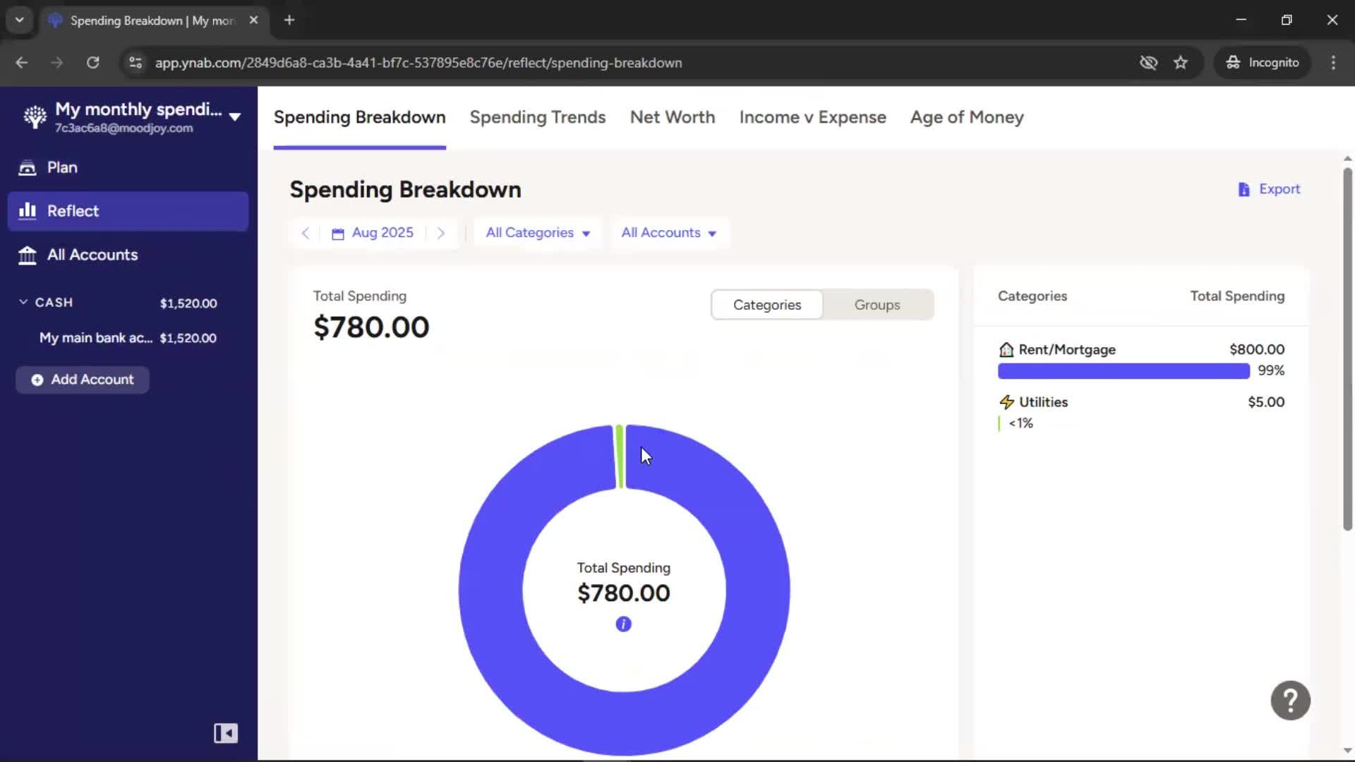 Reports screenshot