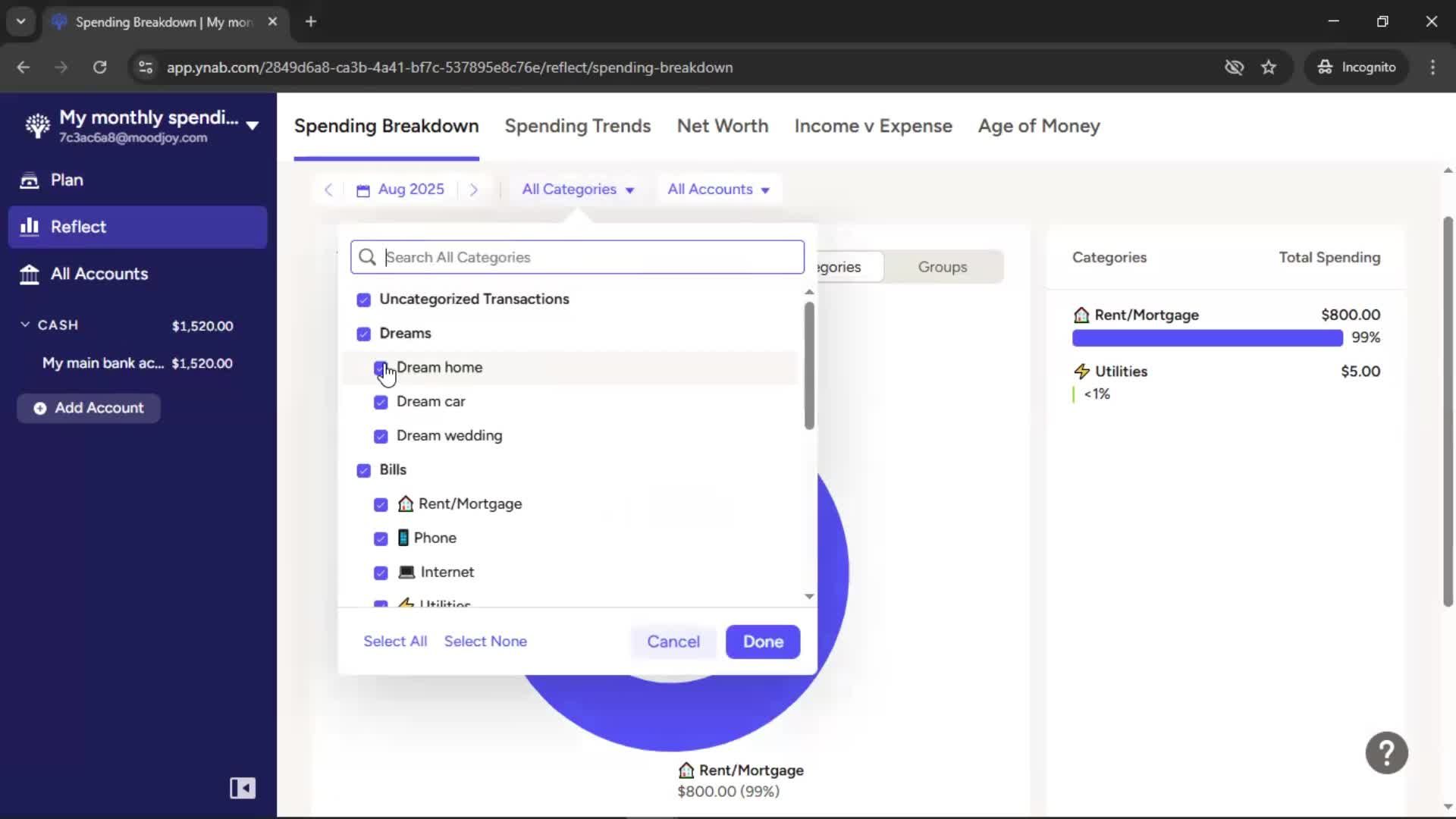 Reports screenshot