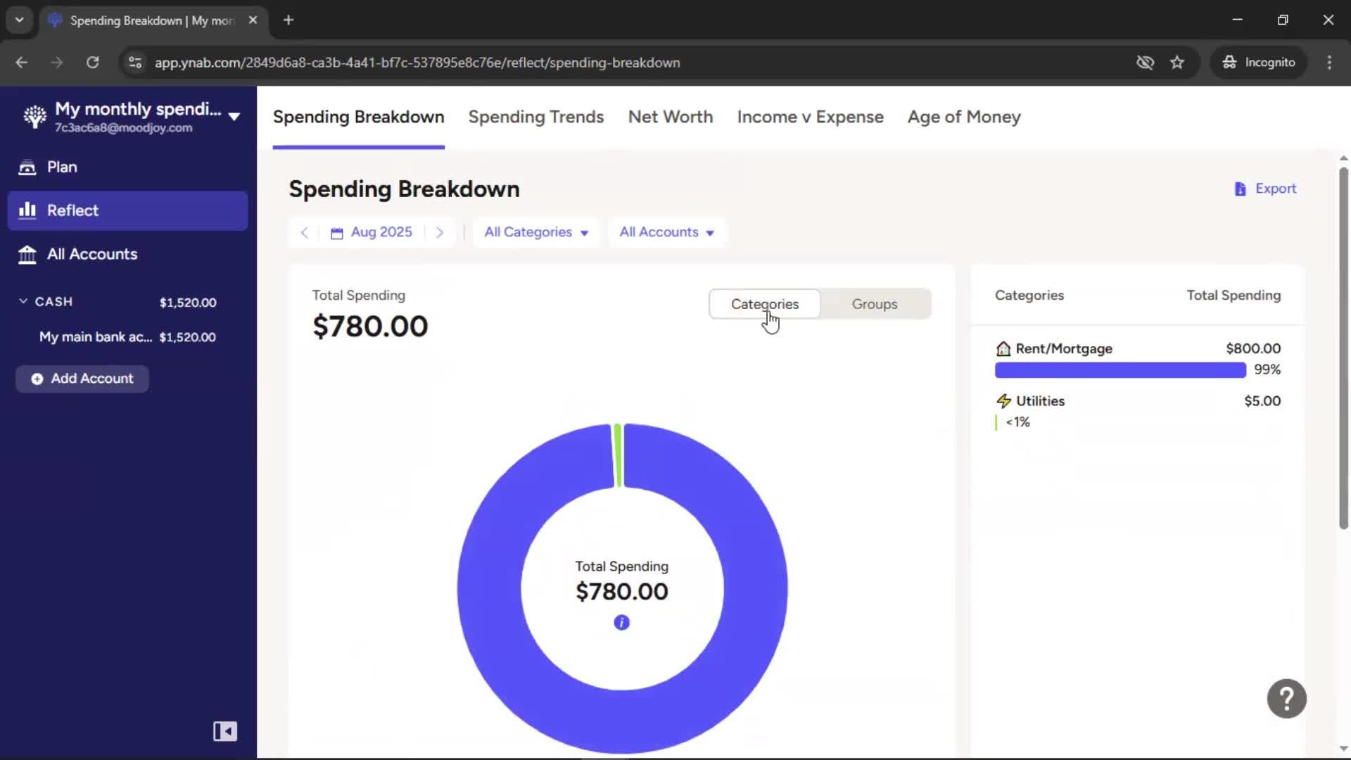 Reports screenshot