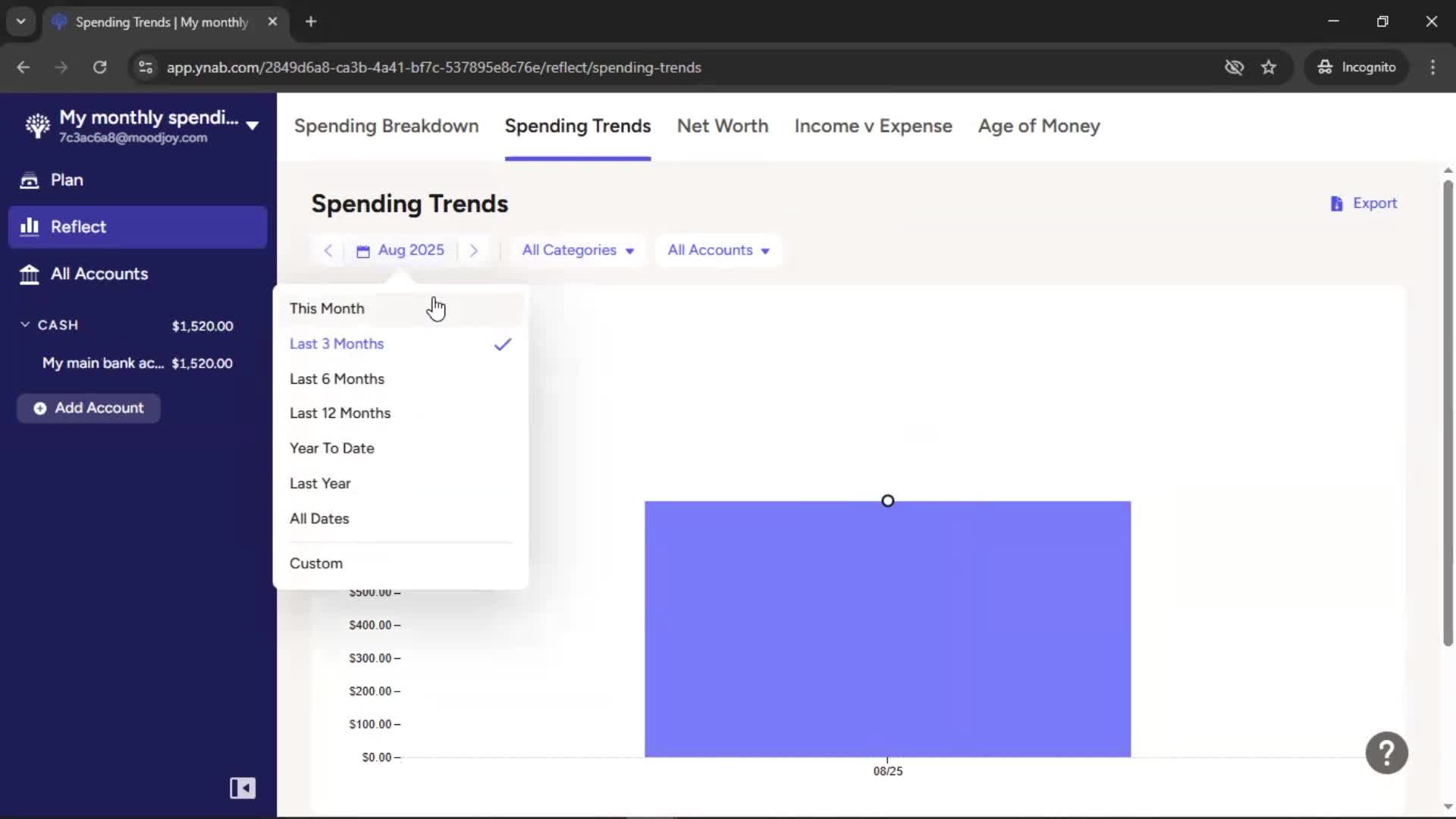 Reports screenshot