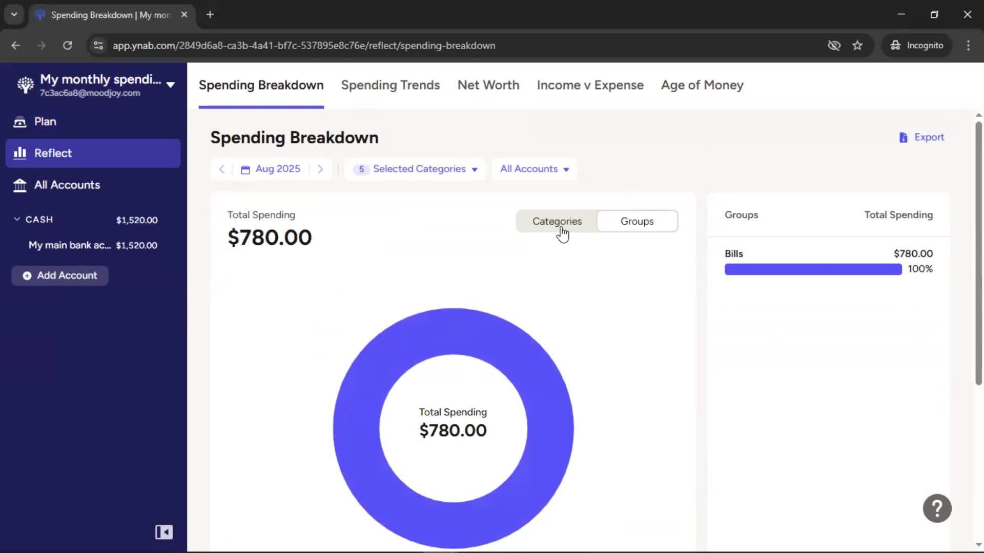 Reports screenshot