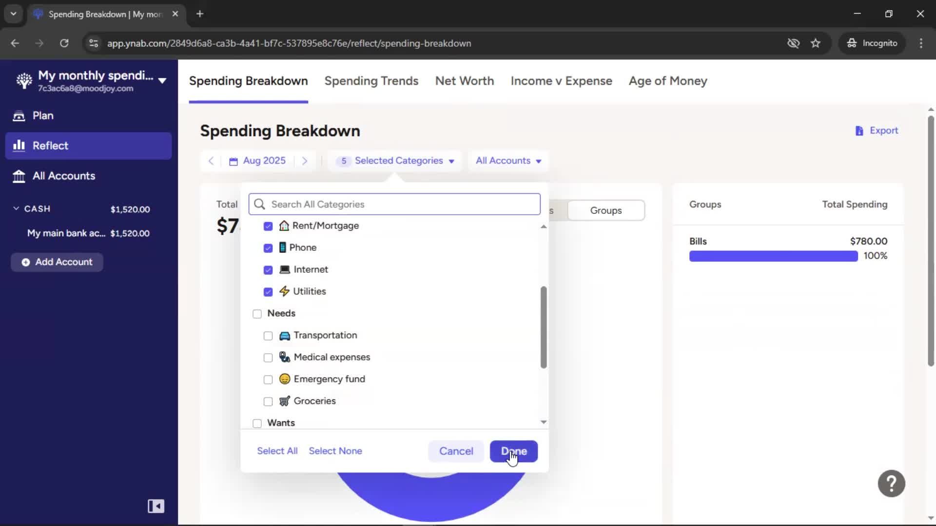 Reports screenshot