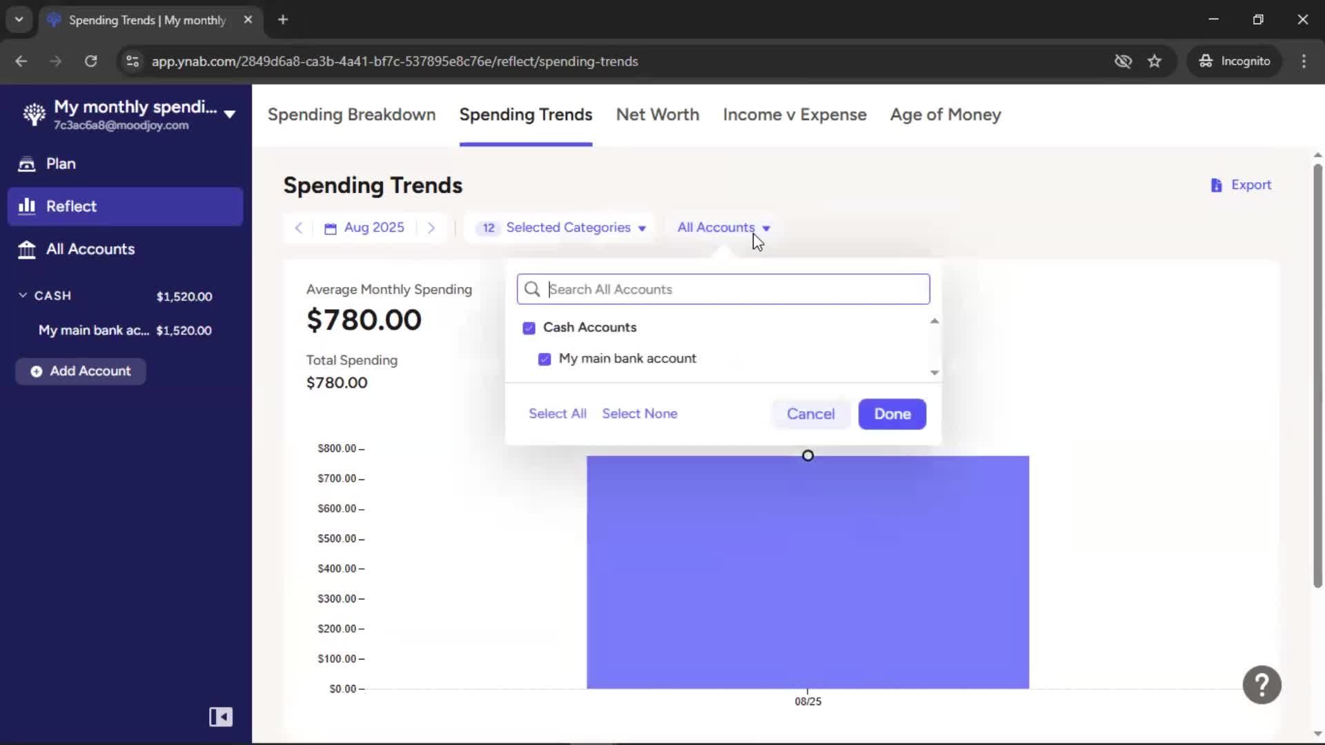 Reports screenshot