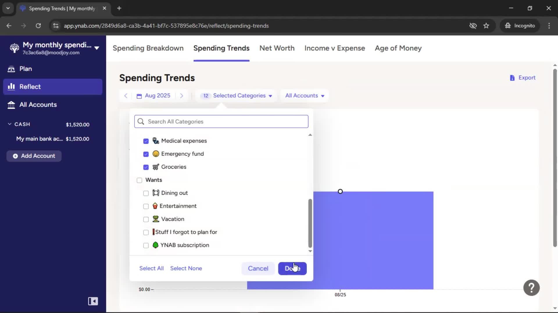 Reports screenshot