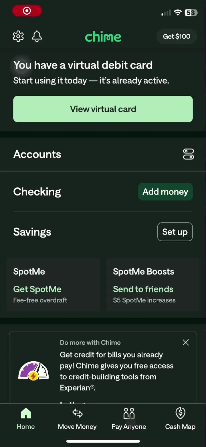 Requesting money screenshot