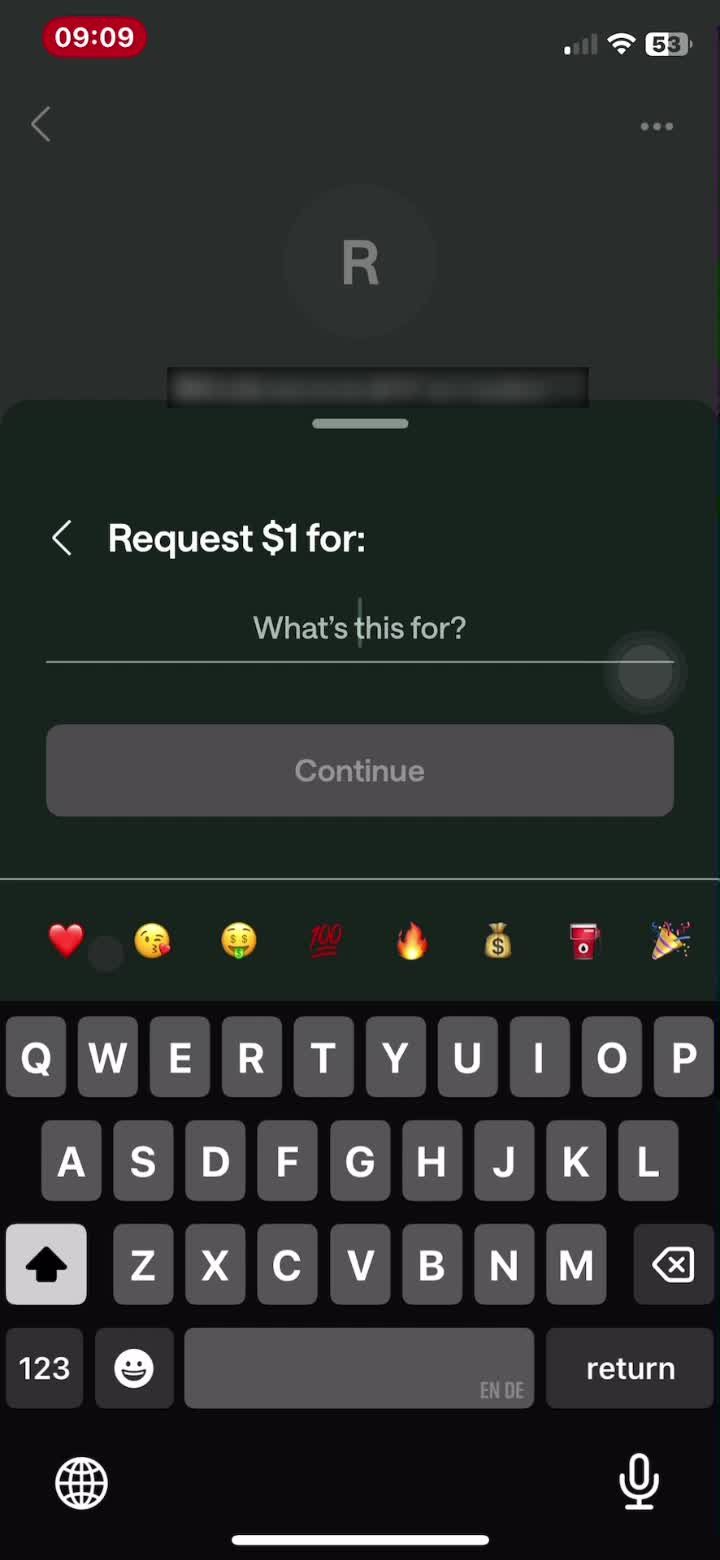 Requesting money screenshot