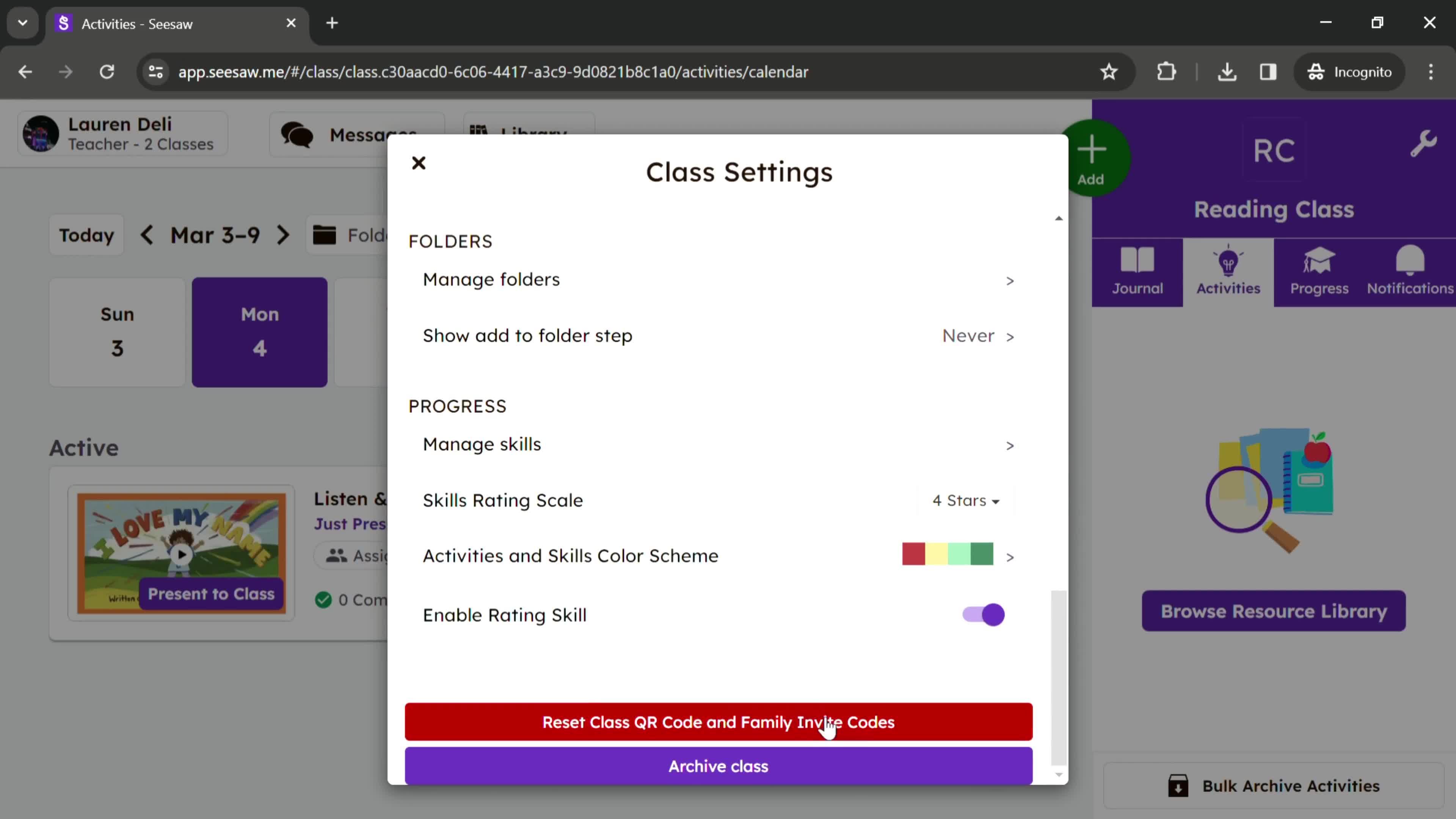 Resetting class and family codes on Seesaw video thumbnail