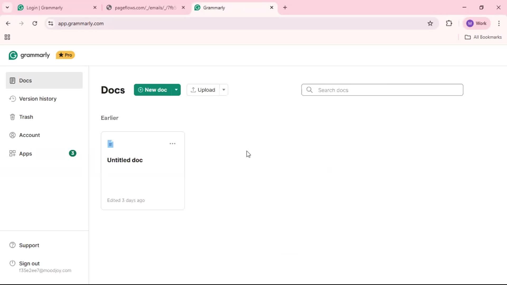 Resetting password screenshot
