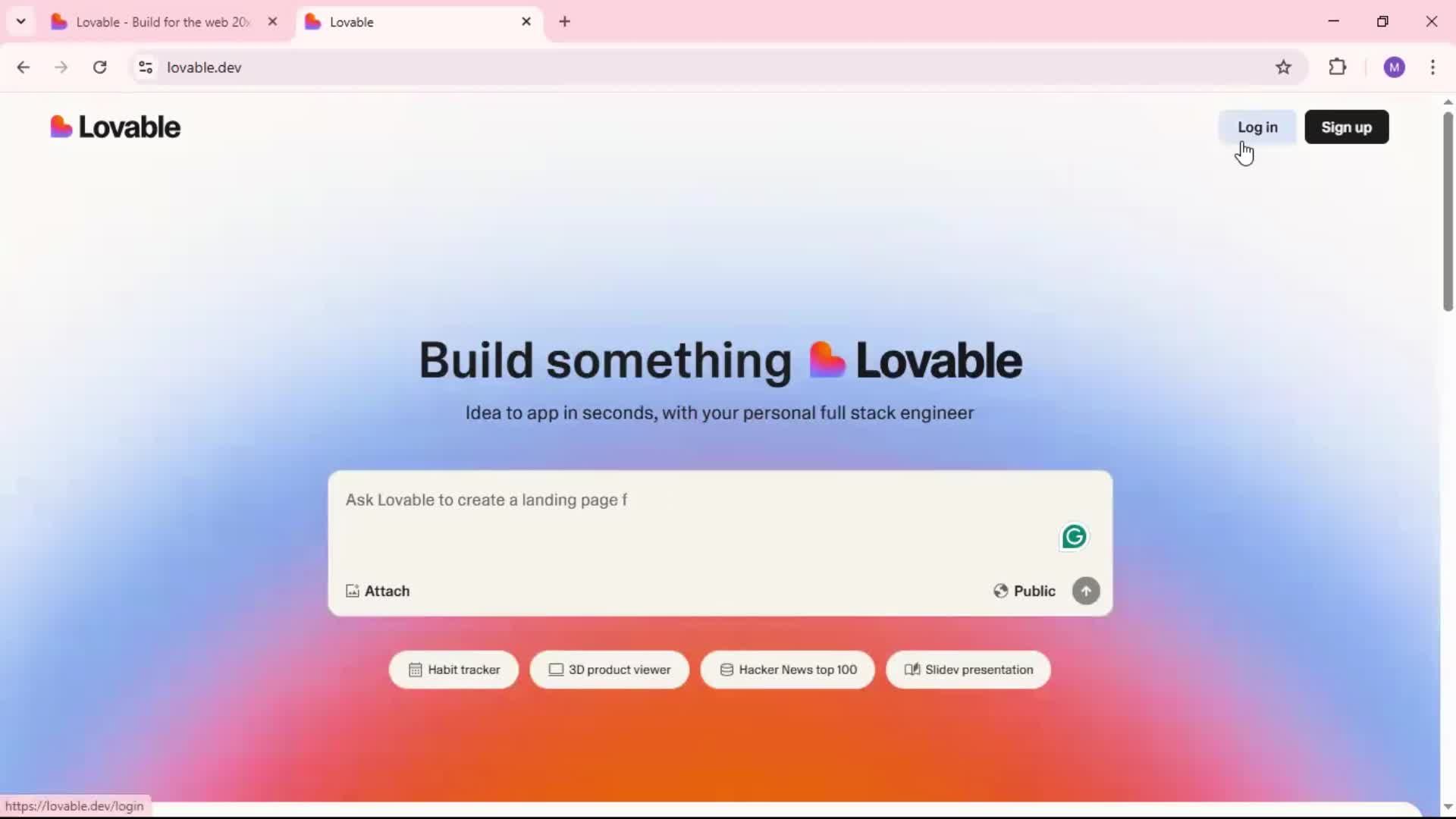 Resetting password screenshot