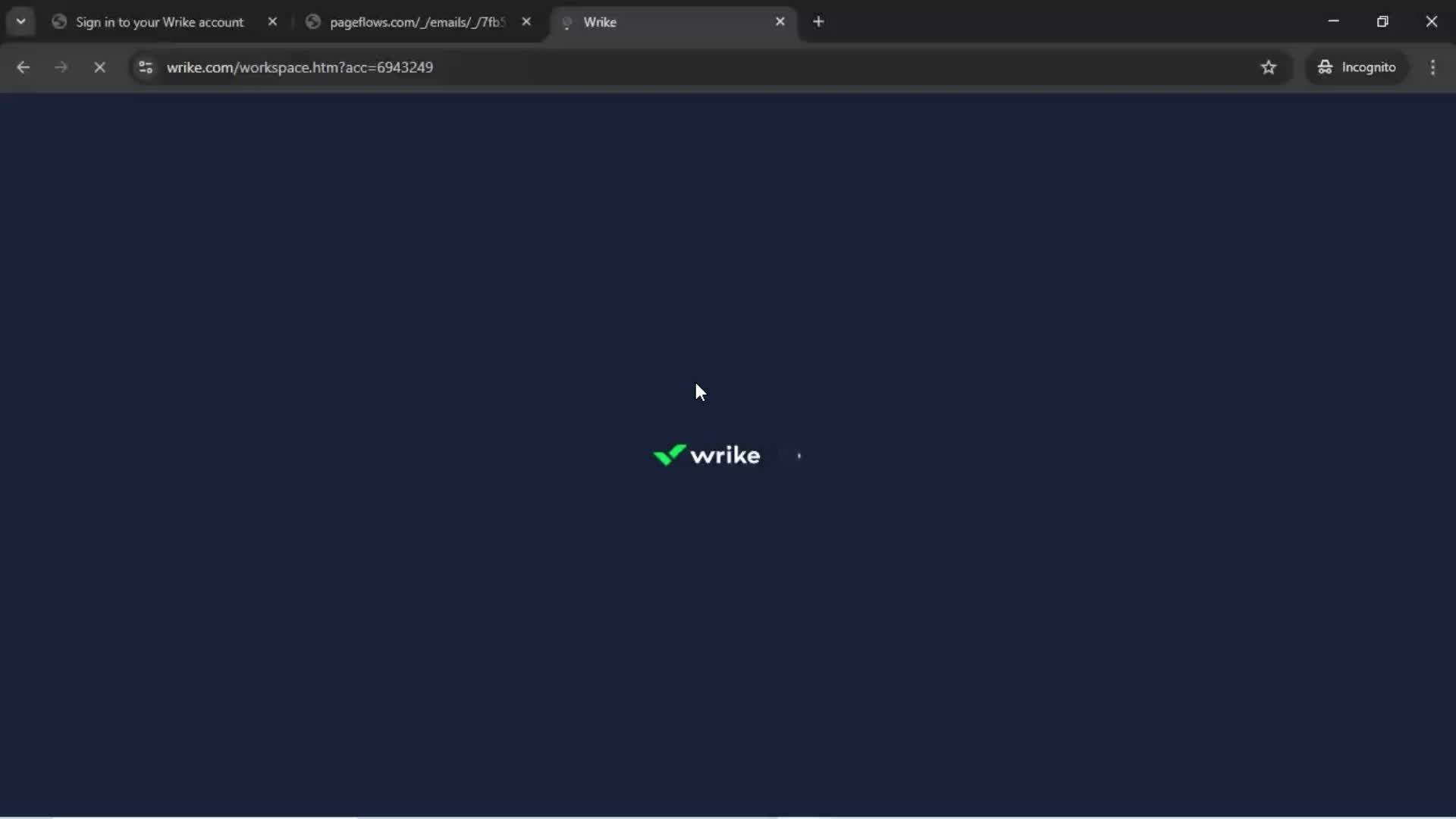 Resetting password screenshot