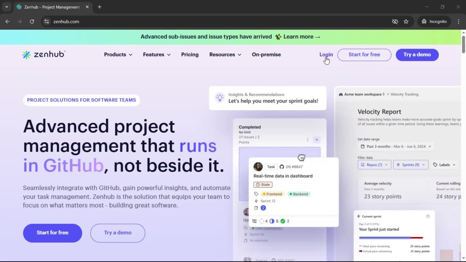 Resetting password screenshot