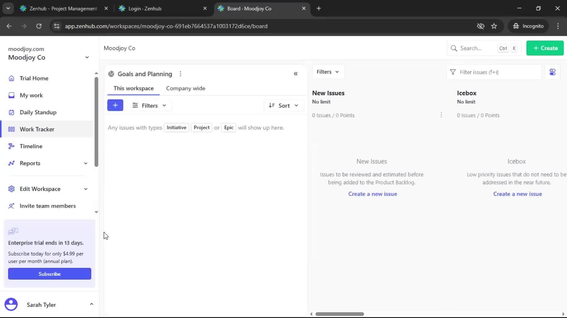 Resetting password screenshot