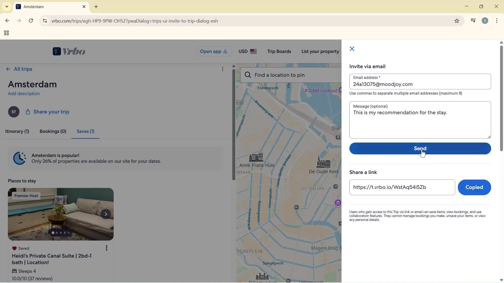 Inviting people screenshot