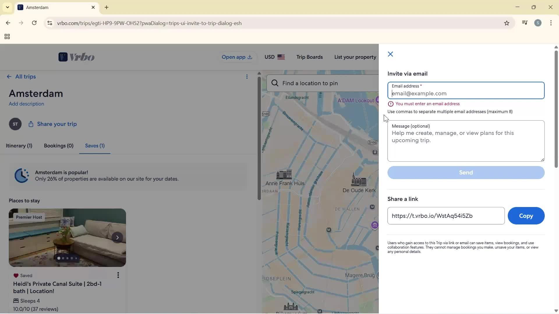 Inviting people screenshot