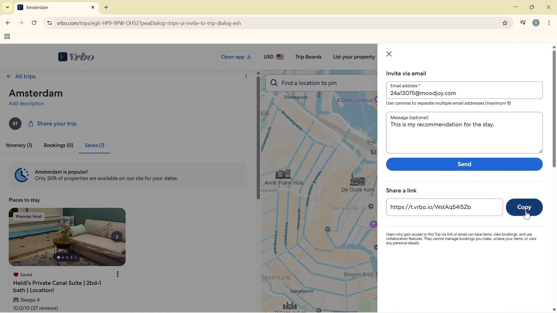 Inviting people screenshot