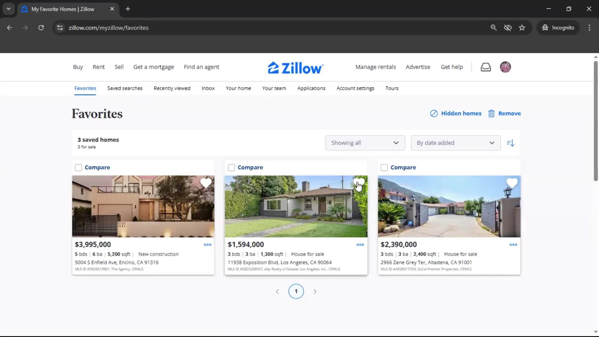 Adding to favorites screenshot