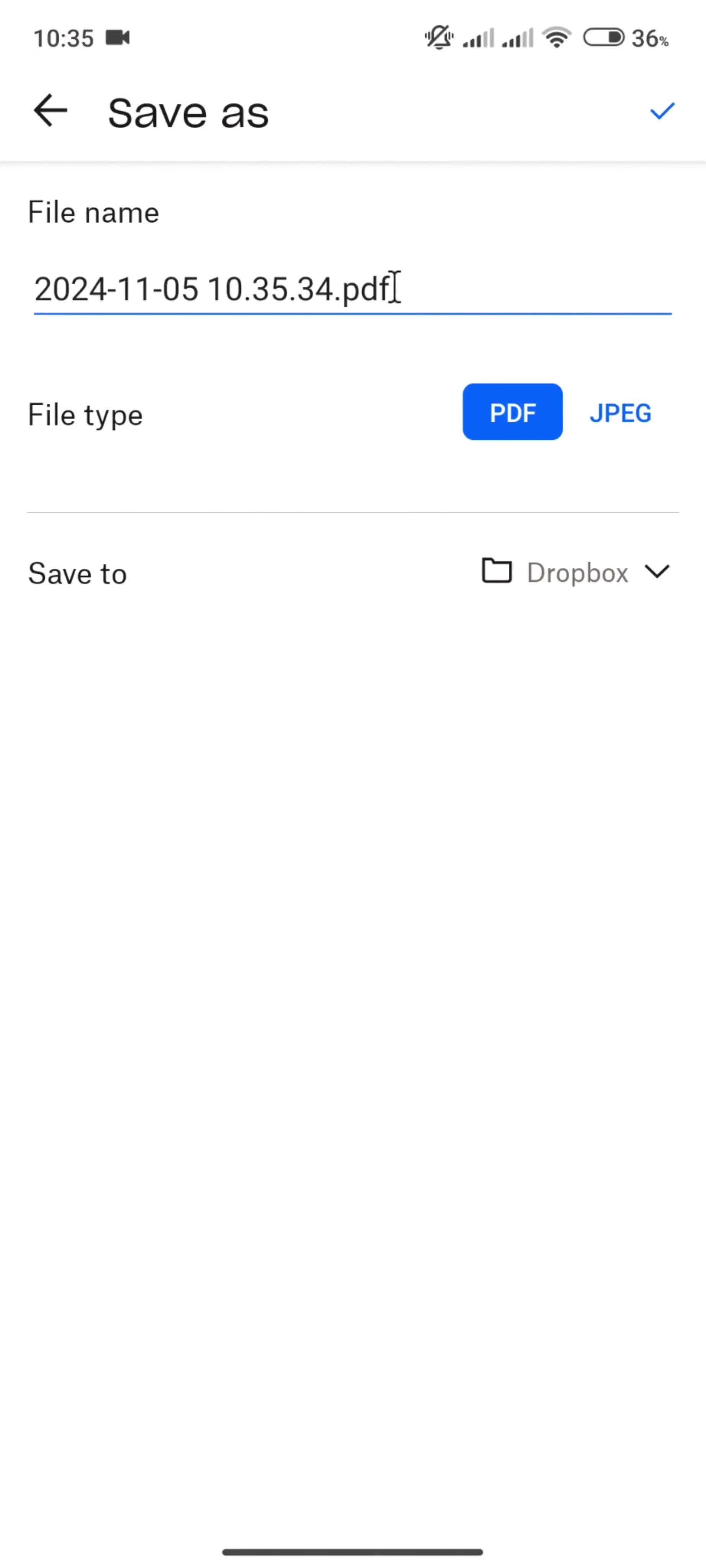 Scanning a document screenshot