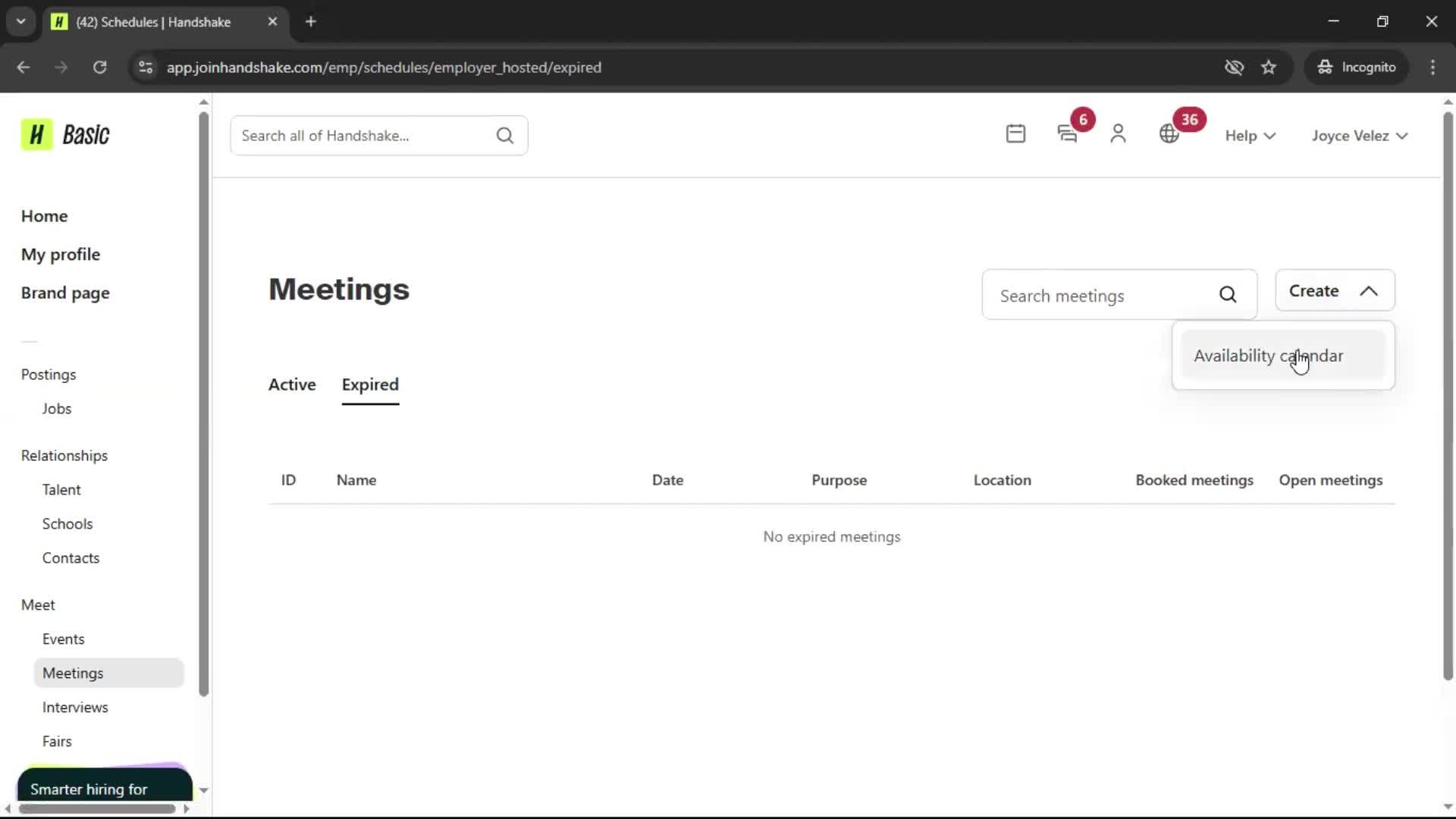 Scheduling a meeting on Handshake video thumbnail
