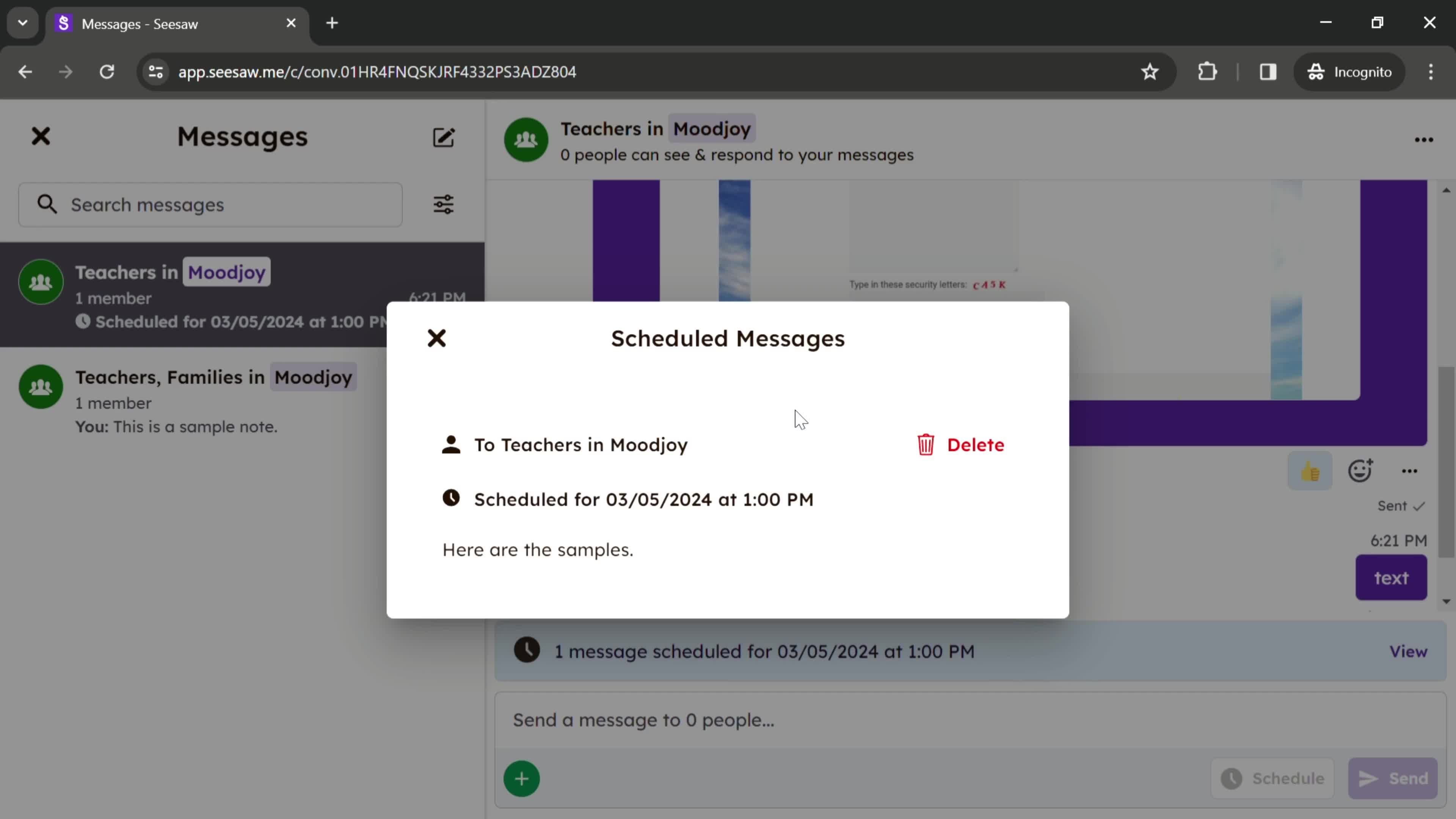 Scheduling a message on Seesaw video thumbnail