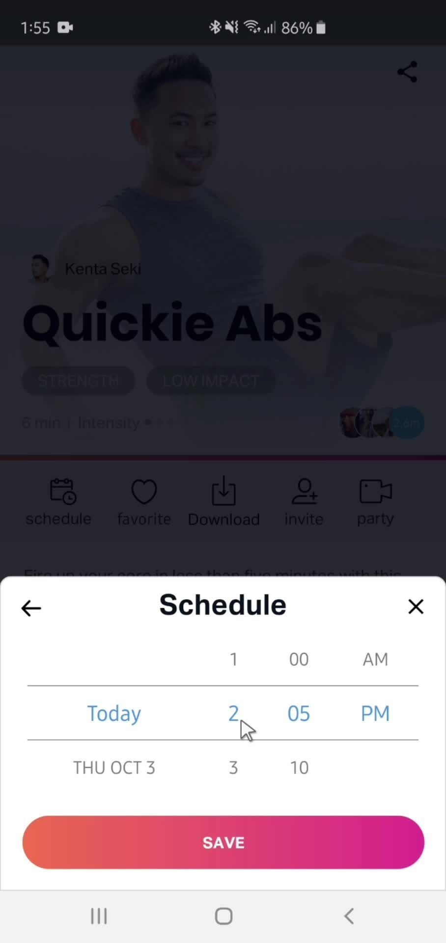 Scheduling a workout on FitOn video thumbnail