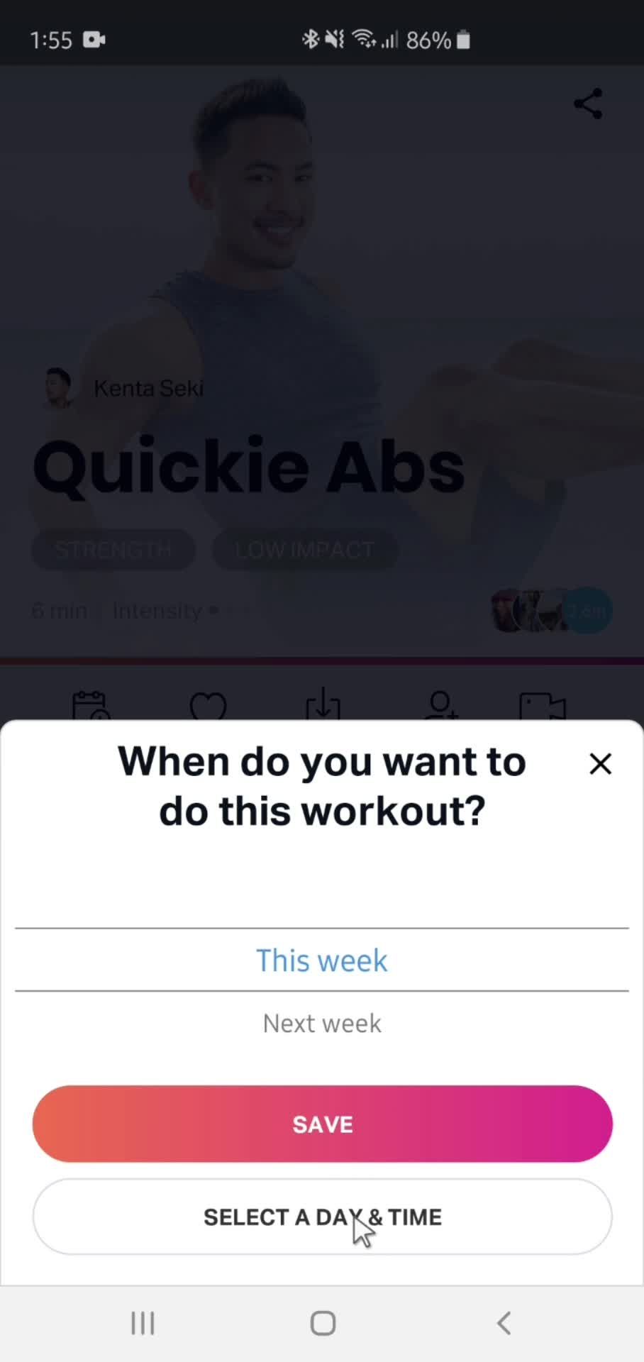 Scheduling a workout on FitOn video thumbnail