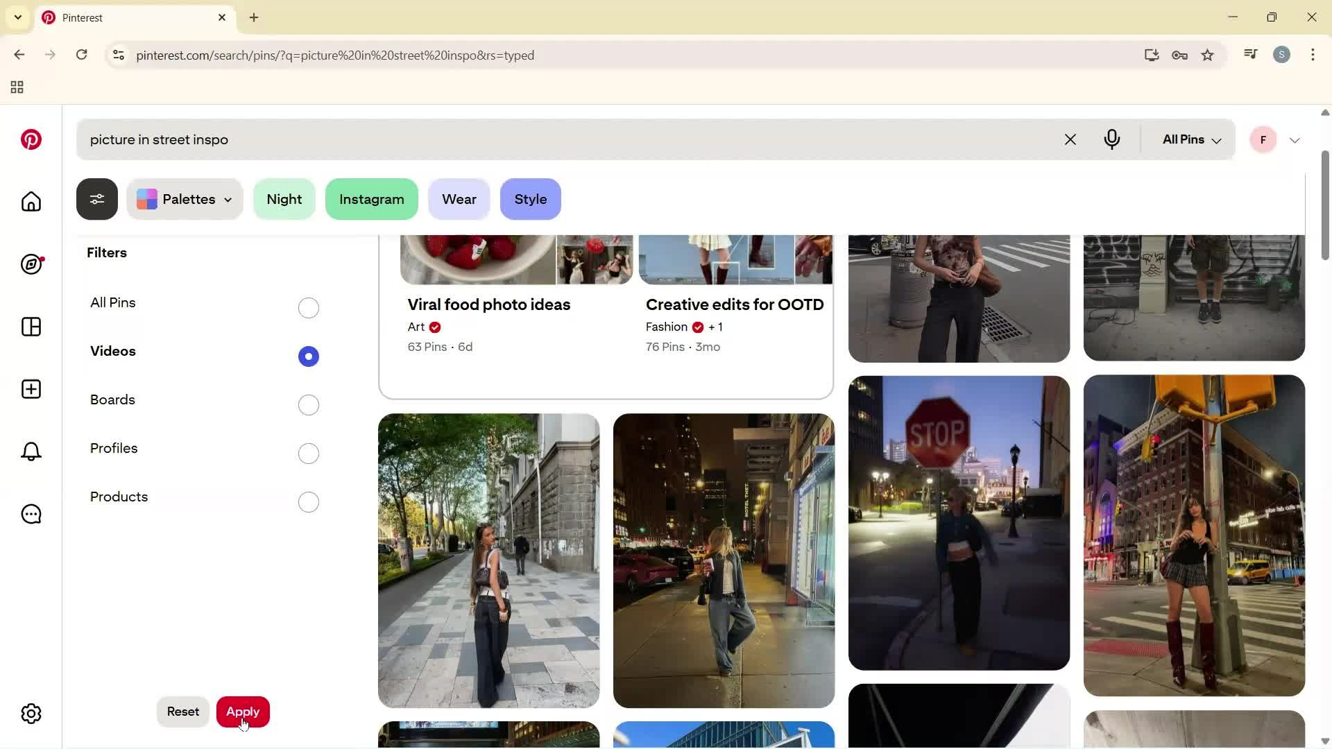 Searching screenshot