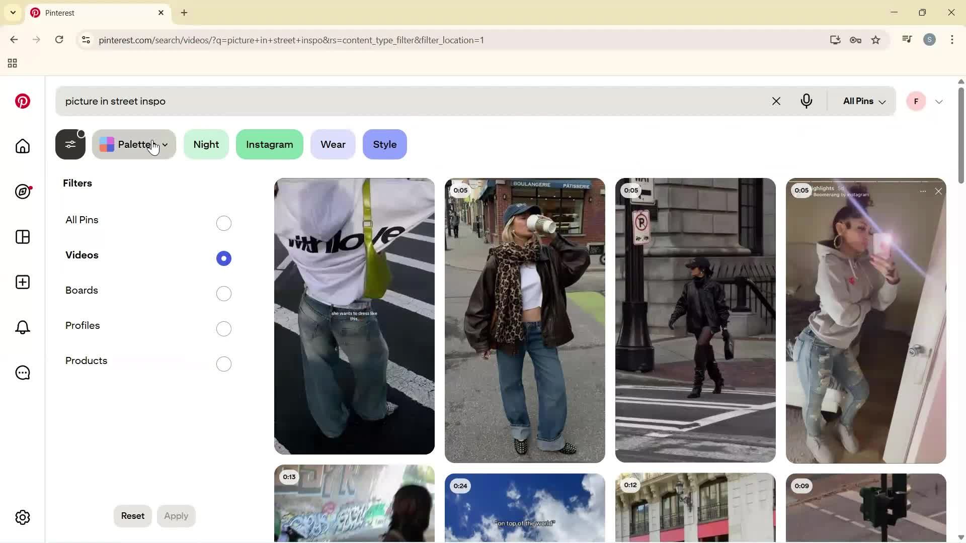 Searching screenshot