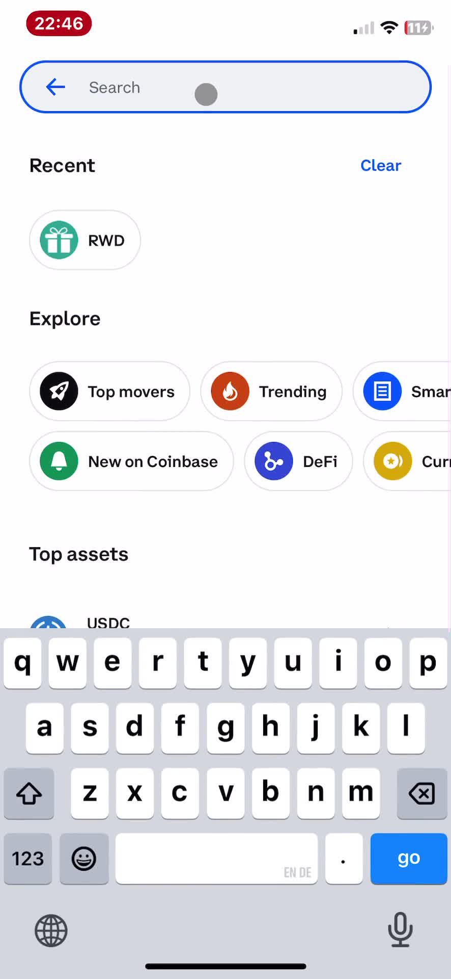 Searching on Coinbase video thumbnail