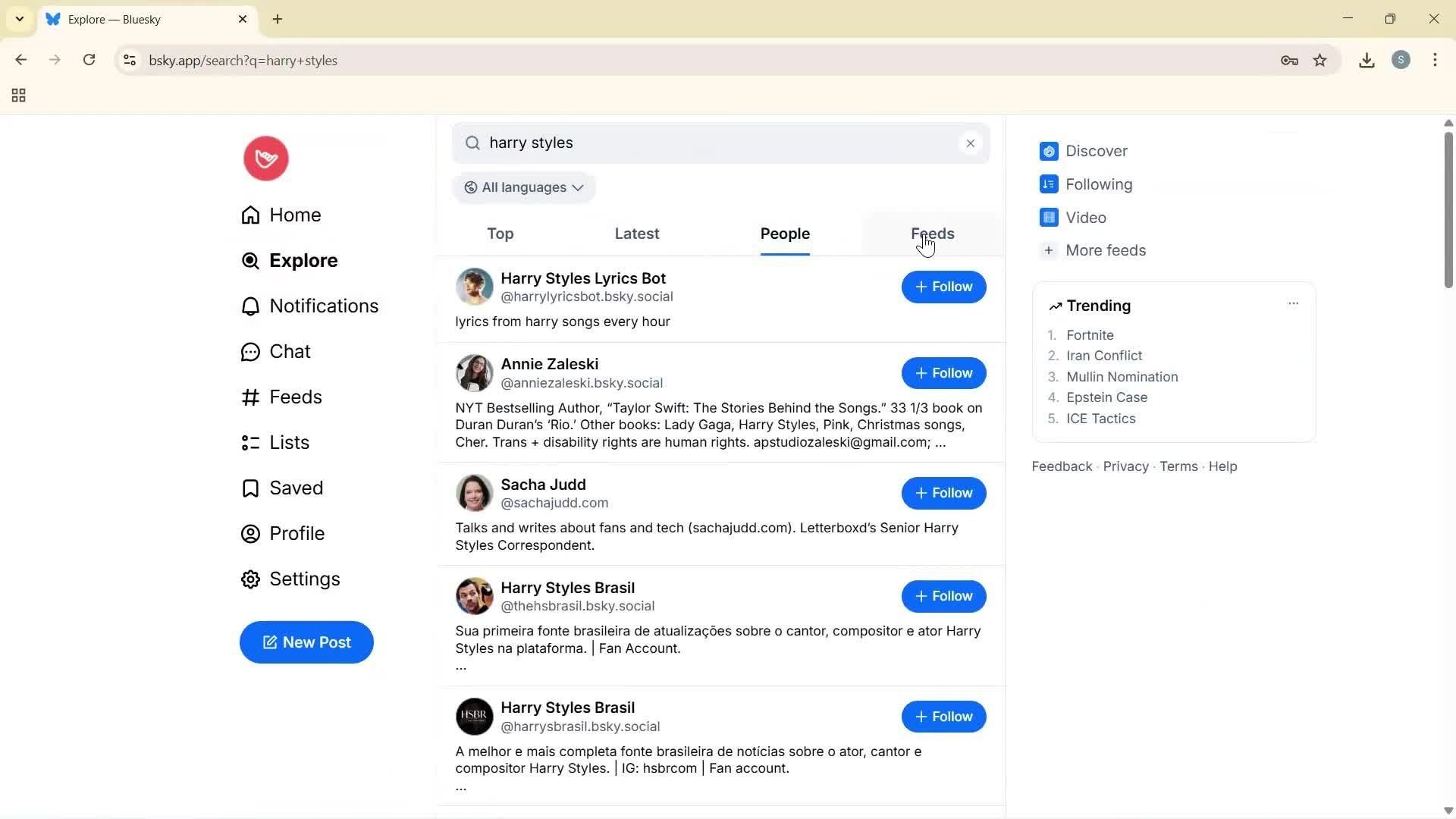 Searching screenshot