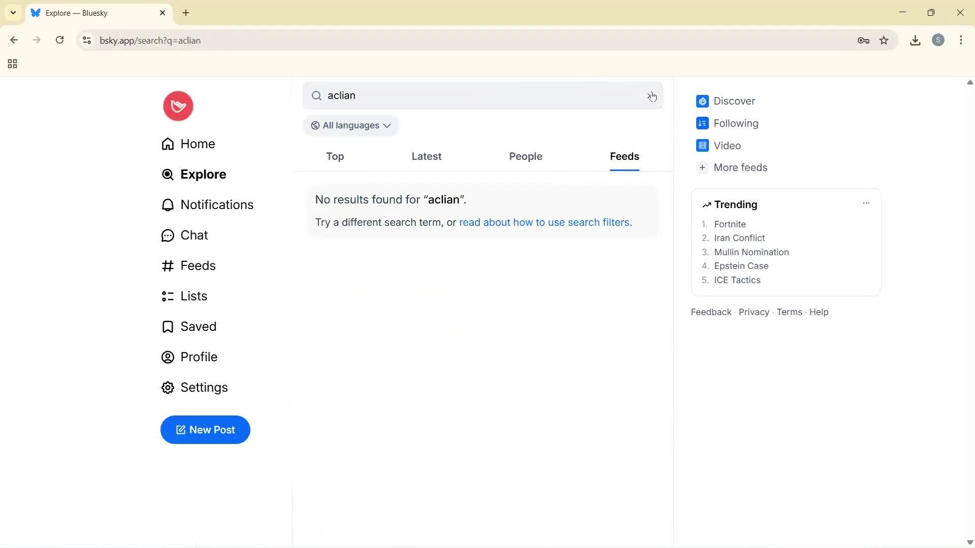 Searching screenshot