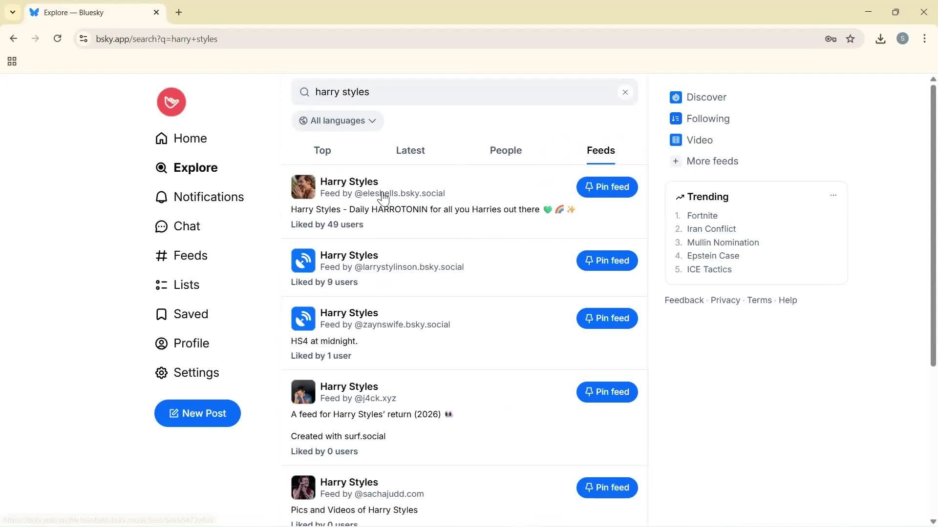 Searching screenshot