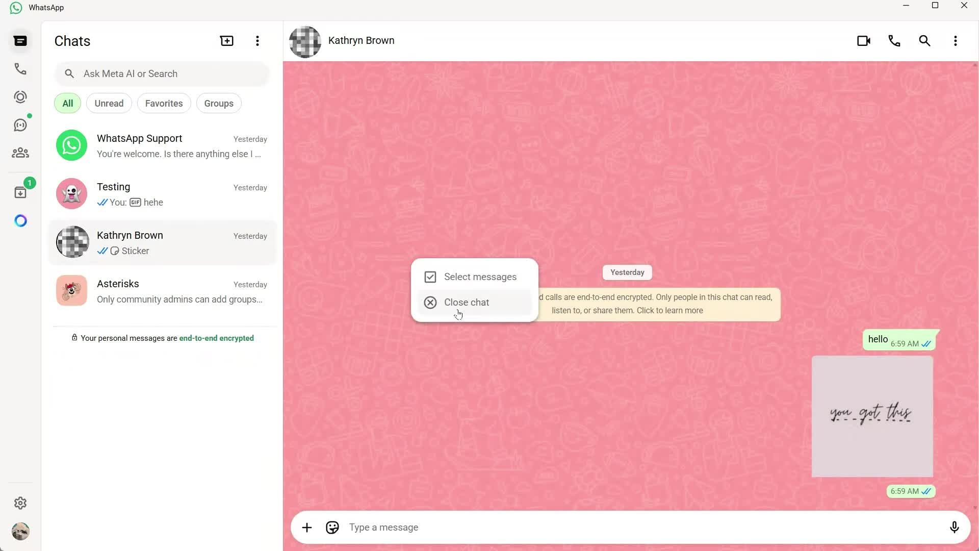 Searching screenshot