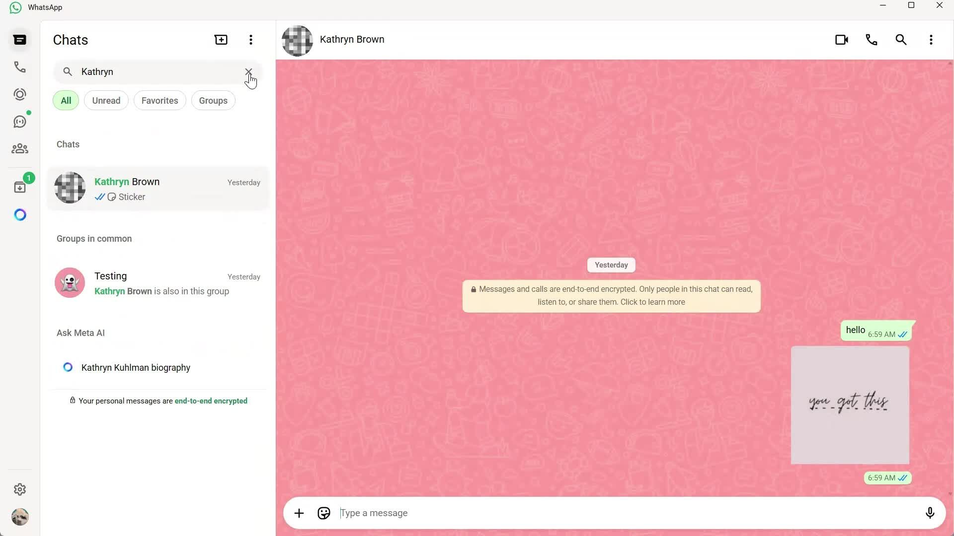 Searching screenshot