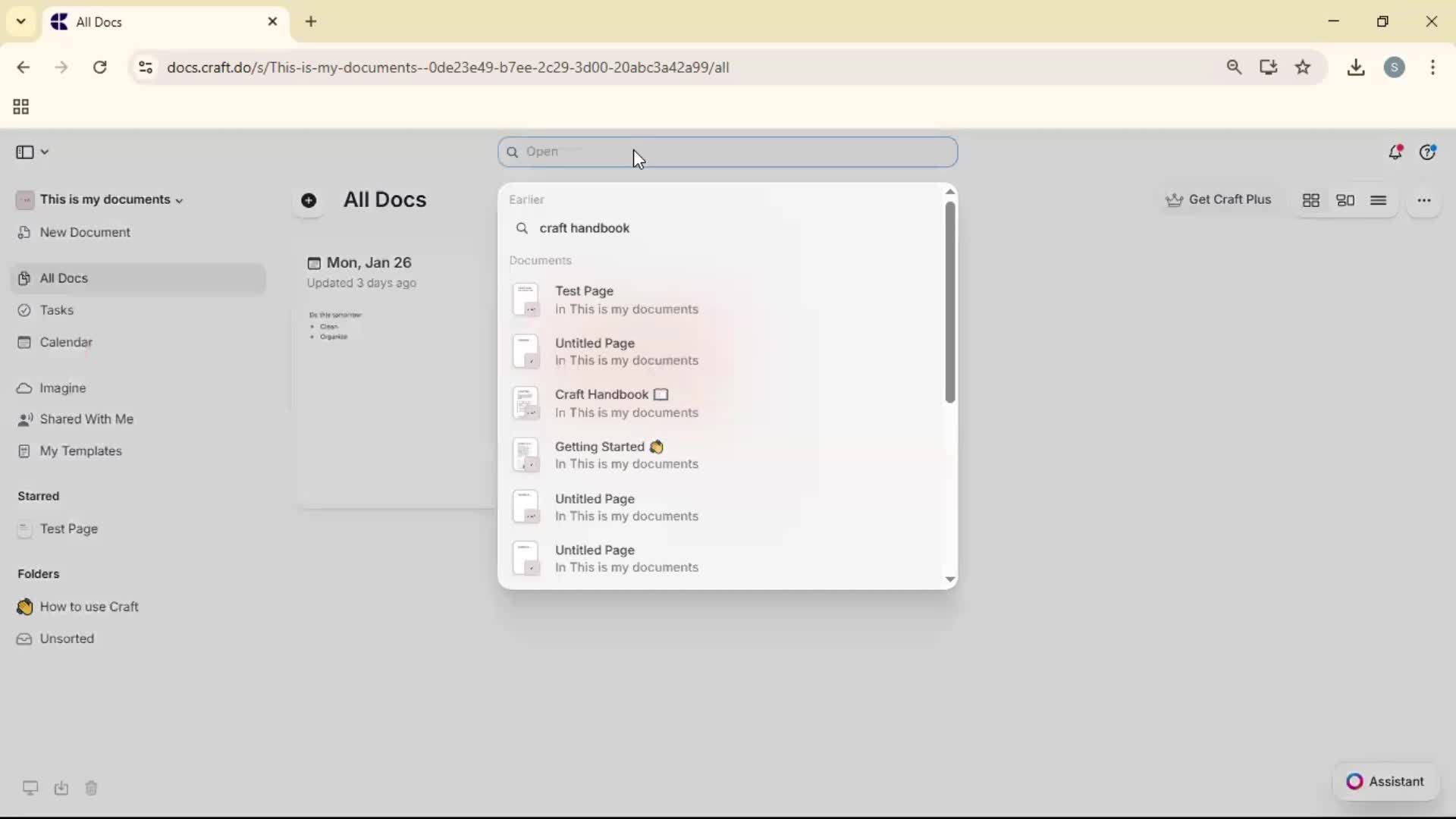 Searching screenshot