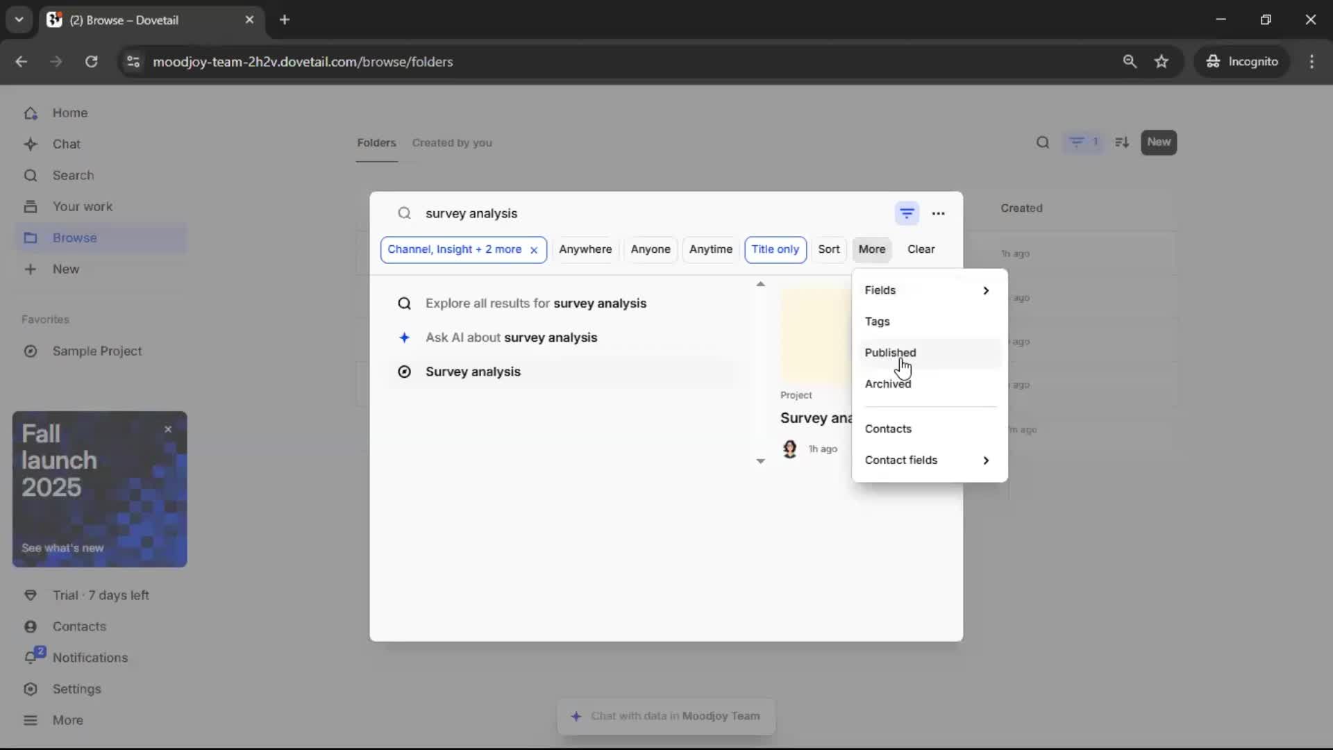 Searching screenshot