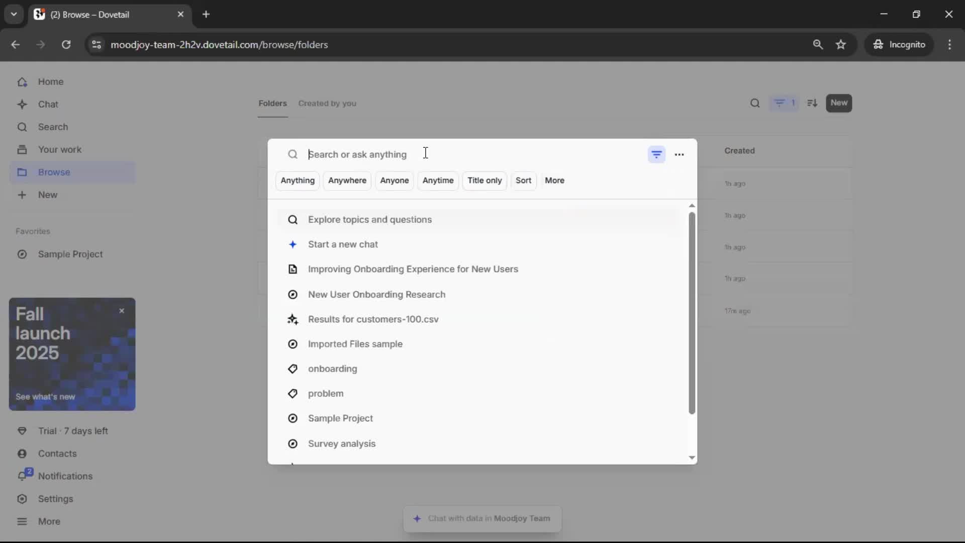 Searching screenshot