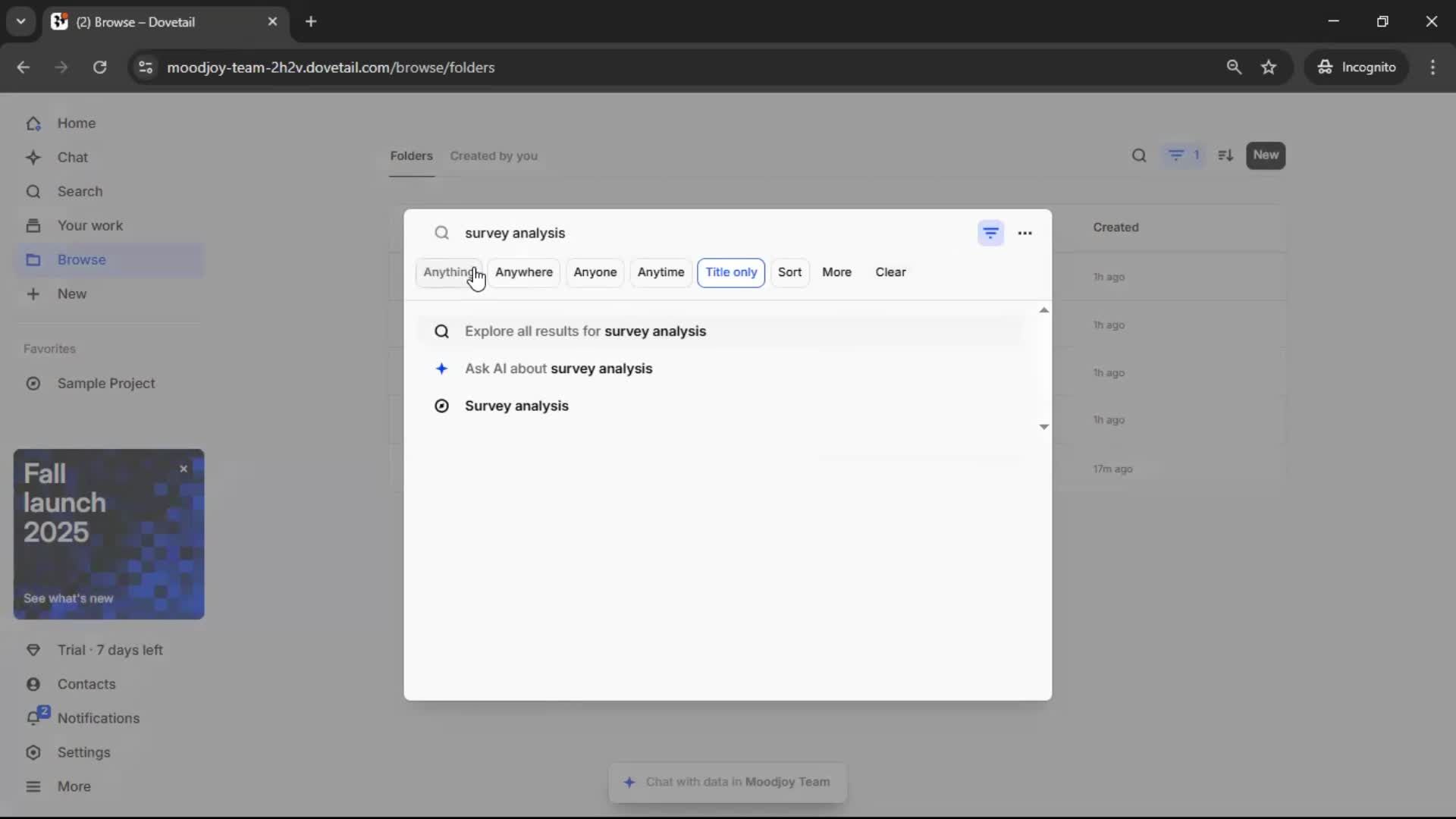 Searching screenshot