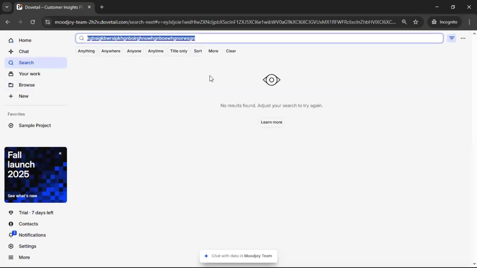 Searching screenshot