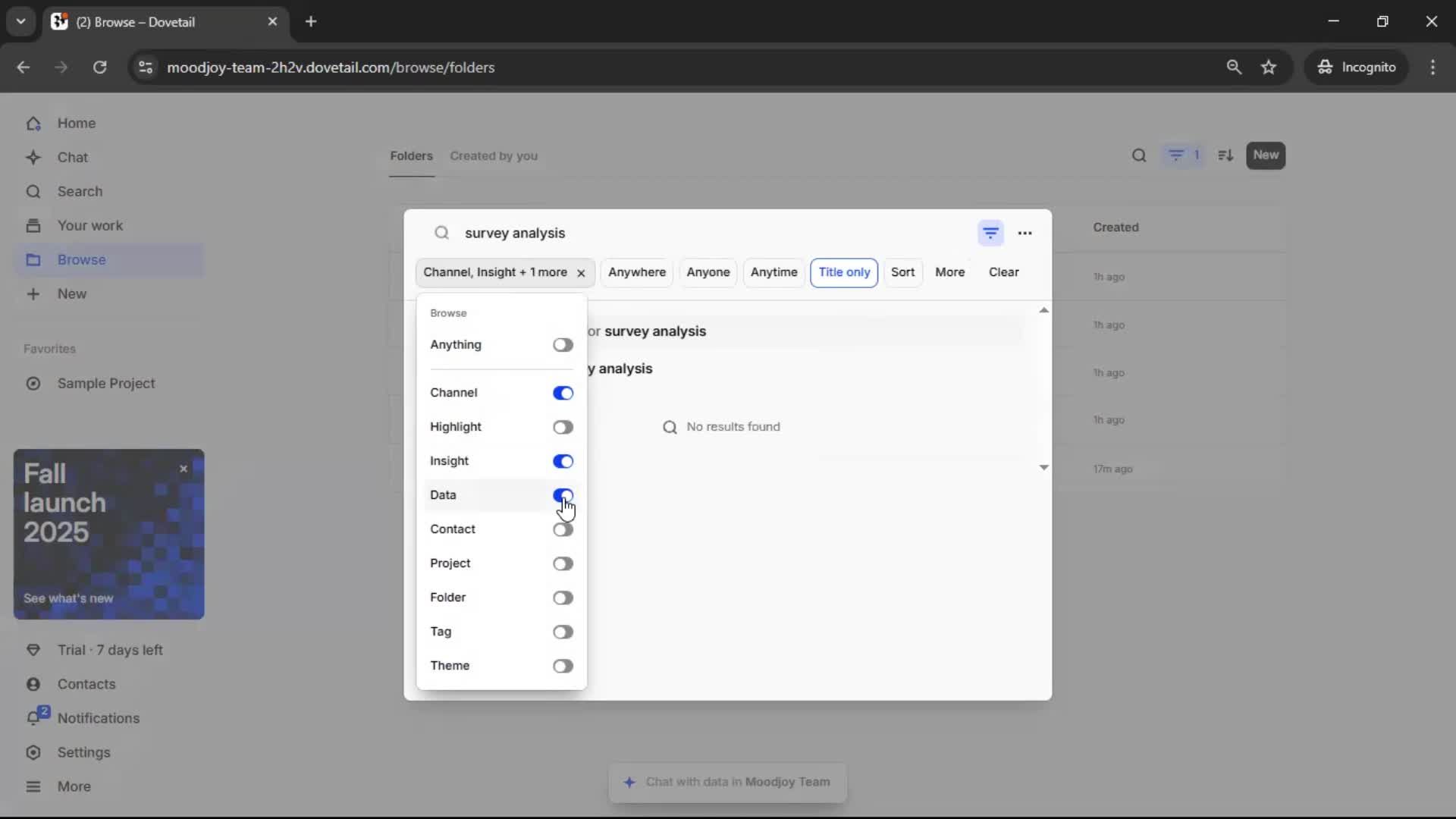 Searching screenshot