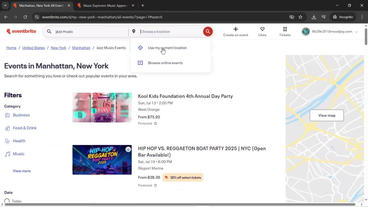 Searching screenshot