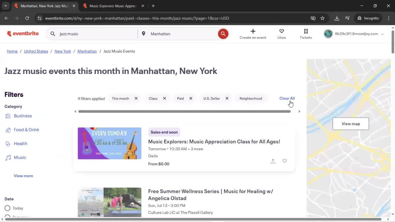 Searching screenshot